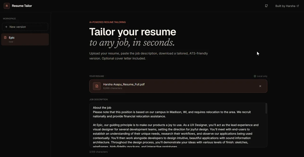 Resume Tailor